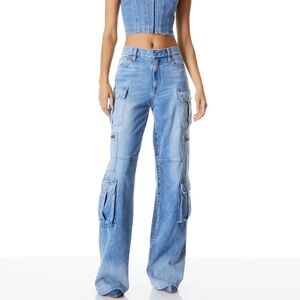 Alice and Olivia Cay Baggy Cargo Jeans